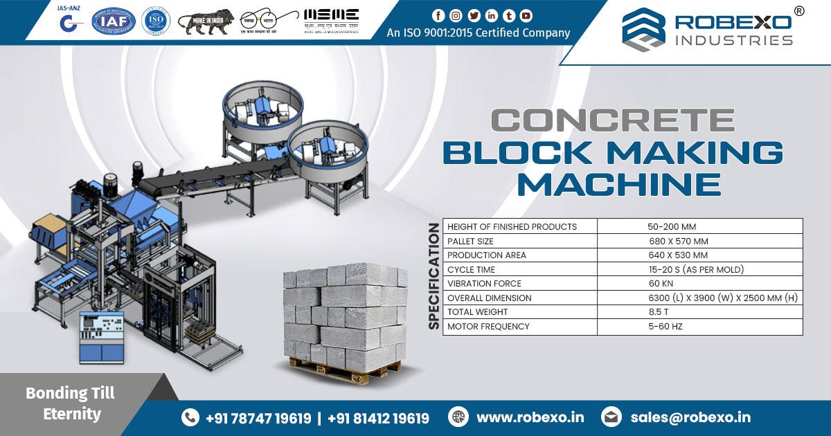 Supplier of Concrete Block Making Machine in Karnataka