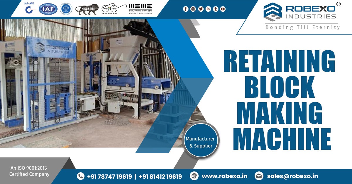 Retaining Block Making Machine in Ahmedabad